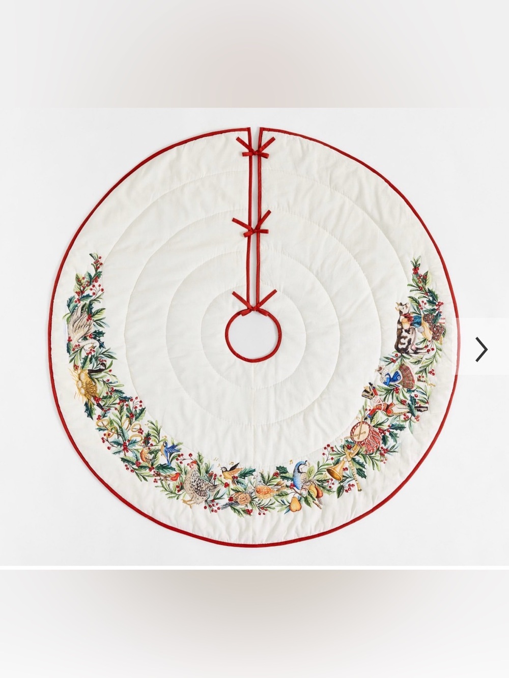 NEW Pottery Barn Christmas Tree Skirt | 12 Days of Christmas Collection